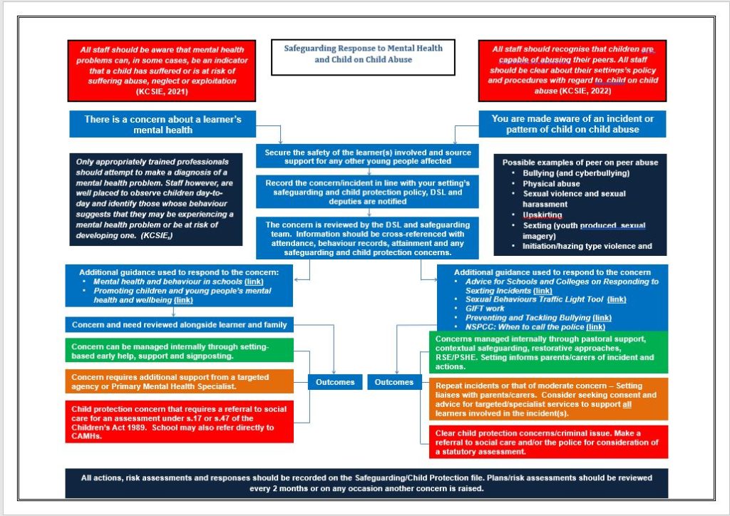 mental health concerns flowchart